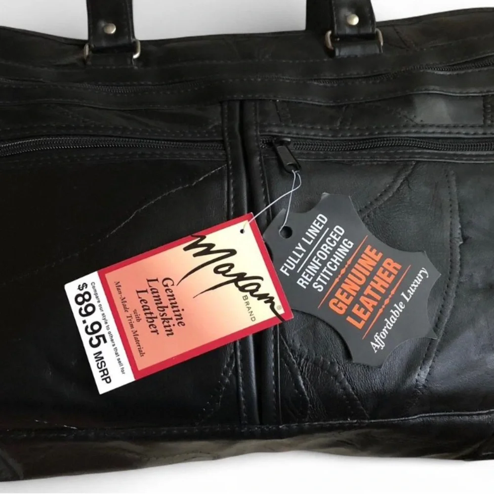 MAXAM - Genuine Lambskin Leather Briefcase 16